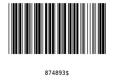 Bar code 874893