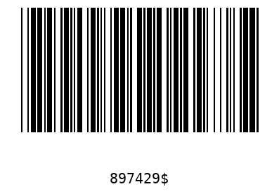 Bar code 897429