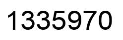 Number 1335970 black image