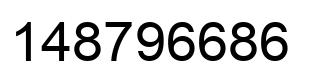 Number 148796686 black image