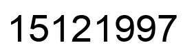 Número 15121997 imagen negro
