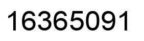Number 16365091 black image