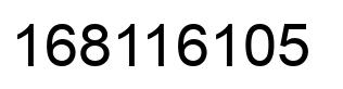 Number 168116105 black image