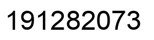 Number 191282073 black image