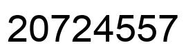 Number 20724557 black image
