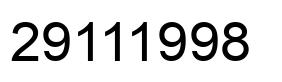 Número 29111998 imagen negro