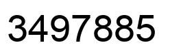 Number 3497885 black image