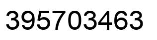 Number 395703463 black image