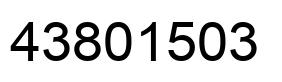 Number 43801503 black image