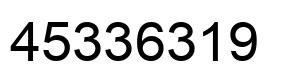 Number 45336319 black image