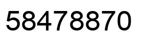Number 58478870 black image