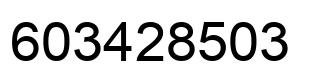 Number 603428503 black image