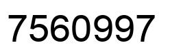 Número 7560997 imagen negro
