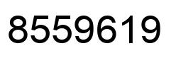 Number 8559619 black image