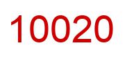 Number 10020 red image