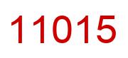 Number 11015 red image