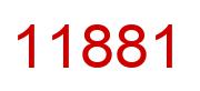 Number 11881 red image