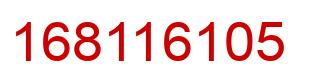 Number 168116105 red image