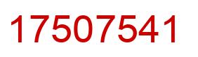 Number 17507541 red image
