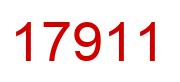Number 17911 red image