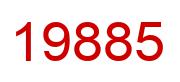 Number 19885 red image