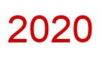 Zahl 2020 rot bild