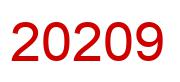 Number 20209 red image