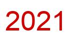 Número 2021 imagen rojo