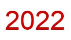Number 2022 red image