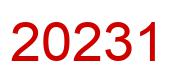 Number 20231 red image