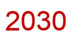 Zahl 2030 rot bild