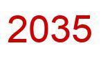 Zahl 2035 rot bild