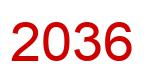 Zahl 2036 rot bild