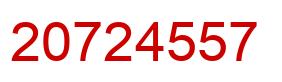 Number 20724557 red image