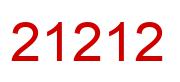Number 21212 red image