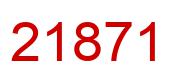 Number 21871 red image