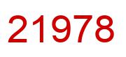 Number 21978 red image