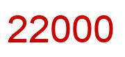 Number 22000 red image