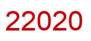 Number 22020 red image