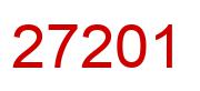 Number 27201 red image