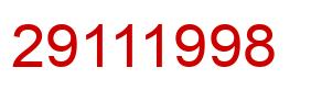 Número 29111998 imagen rojo