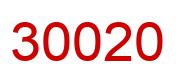 Number 30020 red image
