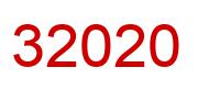 Number 32020 red image