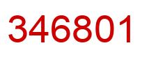 Number 346801 red image