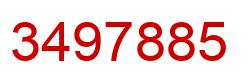 Number 3497885 red image
