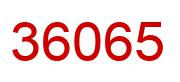 Zahl 36065 rot bild