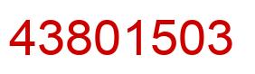 Number 43801503 red image