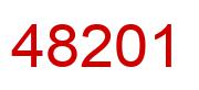Number 48201 red image
