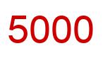 Number 5000 red image