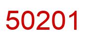 Number 50201 red image